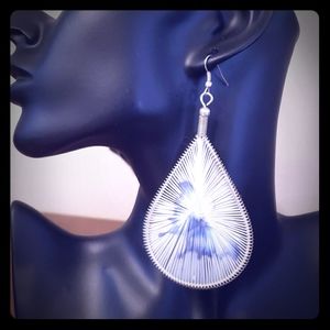 Butterfly thread earrings